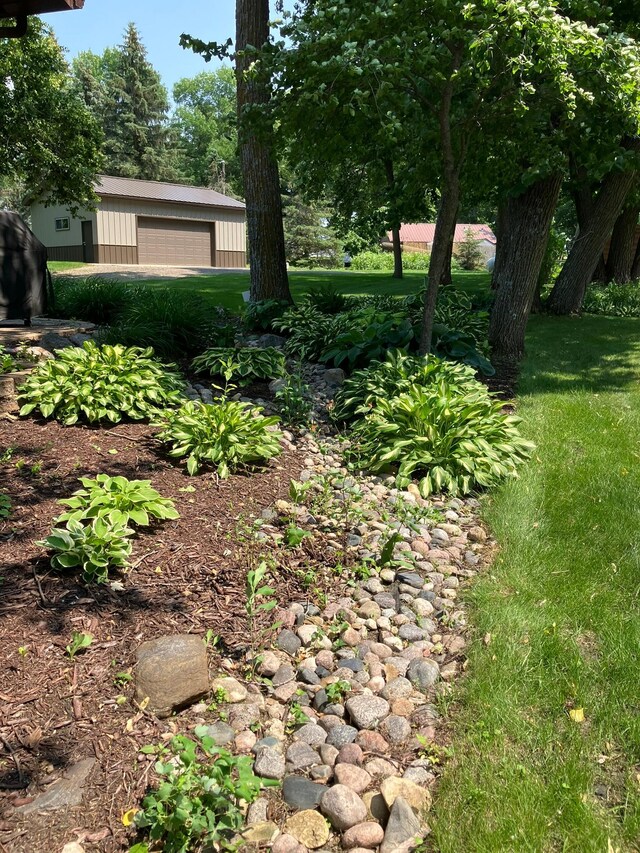 22005 Statesboro Trl, Clitherall, MN 56524 - view of yard featuring a garage