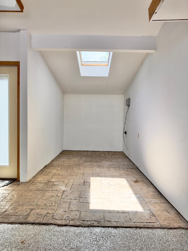 bonus room featuring a skylight