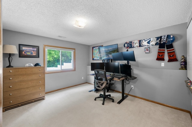 1428 Willow Creek Ln, Shoreview, MN 55126 - carpeted office with baseboards and a textured ceiling