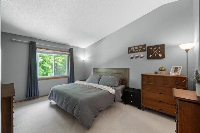 1428 Willow Creek Ln, Shoreview, MN 55126 - bedroom featuring light colored carpet, lofted ceiling, and a textured ceiling