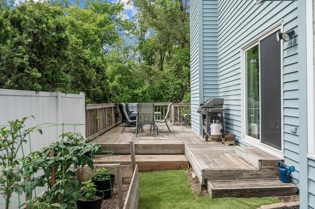 1428 Willow Creek Ln, Shoreview, MN 55126 - deck with a grill and outdoor dining area