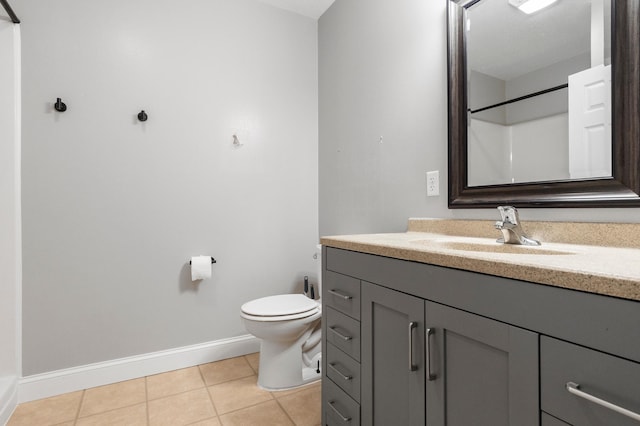2820 Wilderness Ridge Rd SE, Alexandria, MN 56308 - bathroom featuring vanity, tile patterned floors, and a shower