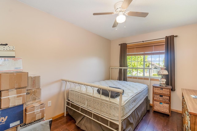 6609 210th Ln N, Forest Lake, MN 55025 - bedroom featuring wood finished floors and ceiling fan