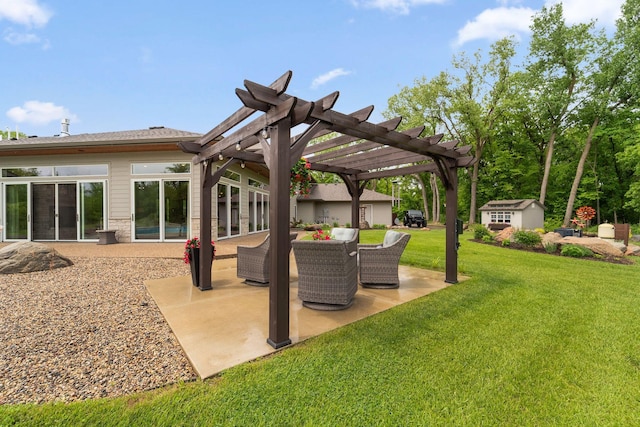 18565 Revere Ave, Spring Lake Twp, MN 55372 - view of grassy yard featuring a pergola and a patio area
