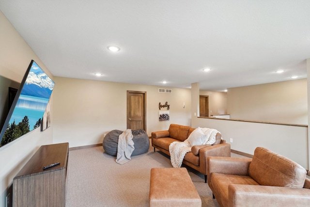 18565 Revere Ave, Spring Lake Twp, MN 55372 - living area with carpet, recessed lighting, and baseboards
