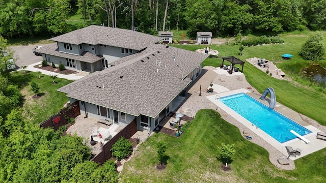 18565 Revere Ave, Spring Lake Twp, MN 55372 - aerial view of property and surrounding area with a pool