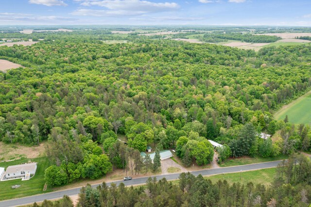 2628 River Rd, Sterling Twp, WI 54024 - drone / aerial view of a heavily wooded area