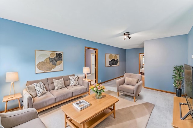 2628 River Rd, Sterling Twp, WI 54024 - carpeted living room featuring baseboards
