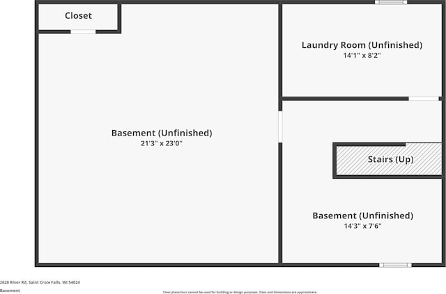 2628 River Rd, Sterling Twp, WI 54024 - home floor plan