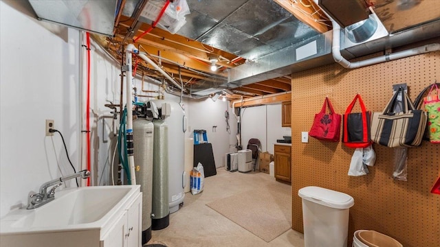 9630 Walleye Rd NW, Brandon, MN 56315 - unfinished below grade area featuring a sink and a water softener