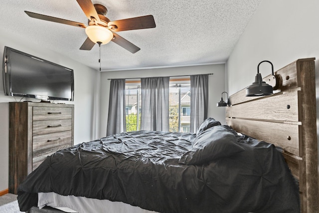 13848 52nd Ave N, Plymouth, MN 55446 - bedroom featuring a textured ceiling and ceiling fan