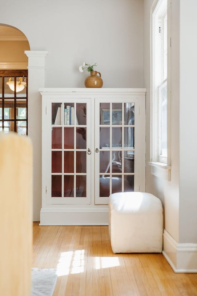 2901 Vincent Ave N, Minneapolis, MN 55411 - entryway featuring arched walkways and wood finished floors