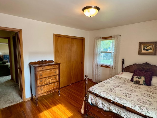1001 Birch Ave, Olivia, MN 56277 - bedroom with wood finished floors and a closet