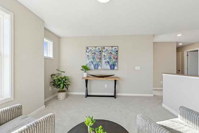 5107 Allen Dr, Woodbury, MN 55129 - sitting room with carpet, baseboards, and recessed lighting