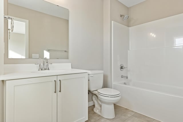 5107 Allen Dr, Woodbury, MN 55129 - full bath with toilet, shower / washtub combination, vanity, and tile patterned floors