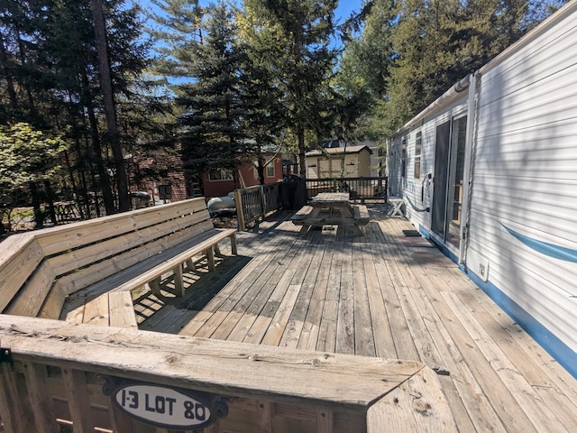 view of wooden deck