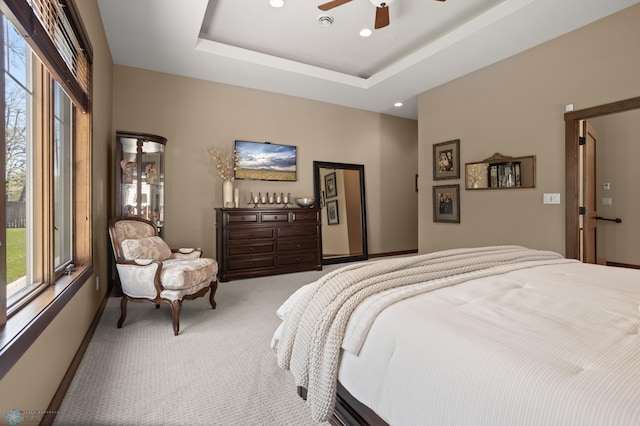 106 Beaton Dr, West Fargo, ND 58078 - carpeted bedroom with recessed lighting and ceiling fan