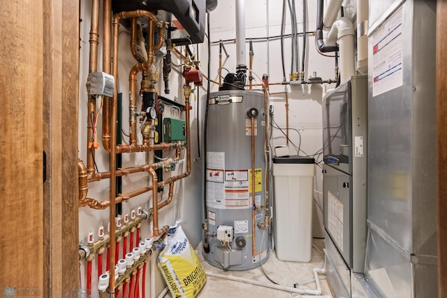 106 Beaton Dr, West Fargo, ND 58078 - utility room with gas water heater and heating unit