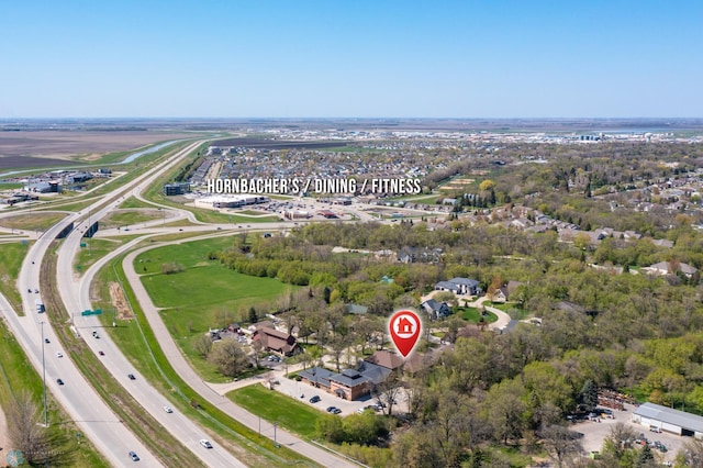 106 Beaton Dr, West Fargo, ND 58078 - aerial overview of property's location with a main thoroughfare