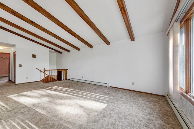 16 Crestview Bay, Faribault, MN 55021 - spare room with baseboard heating, a baseboard radiator, carpet flooring, and baseboards