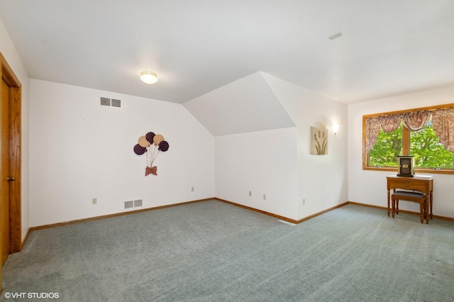28075 Zuni St NW, Isanti, MN 55040 - additional living space featuring light carpet, baseboards, and lofted ceiling