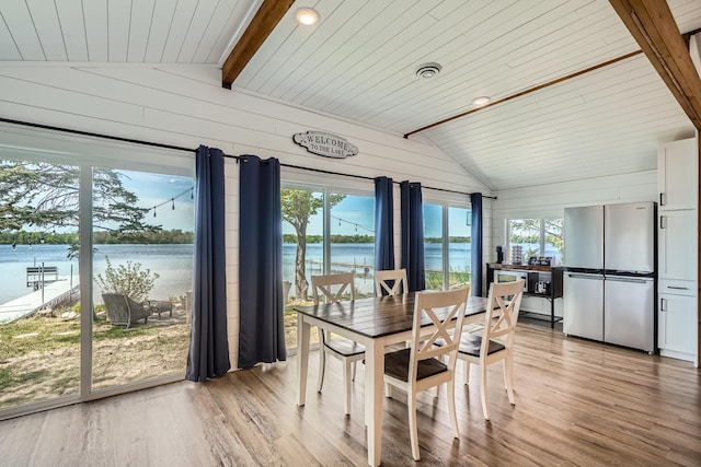 29408 Francis Lake Dr NW, Bradford Twp, MN 55040 - sunroom with a water view