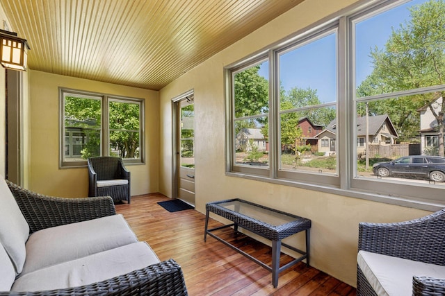 view of sunroom