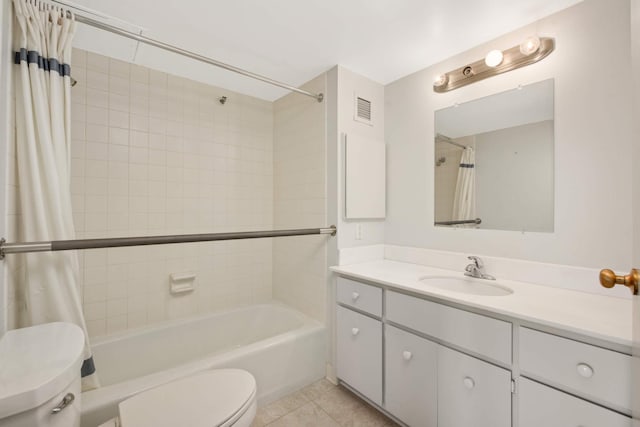 6566 France Ave S Unit 805, Edina, MN 55435 - bathroom featuring vanity, shower / tub combo, and tile patterned flooring