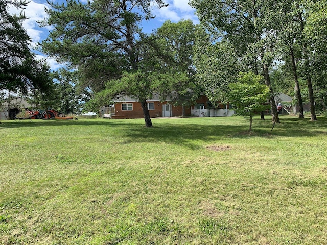 view of grassy yard