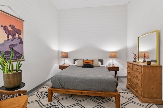 bedroom with baseboards
