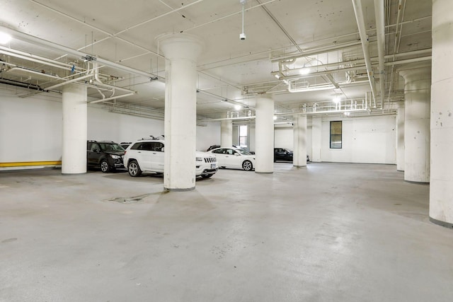 view of parking garage
