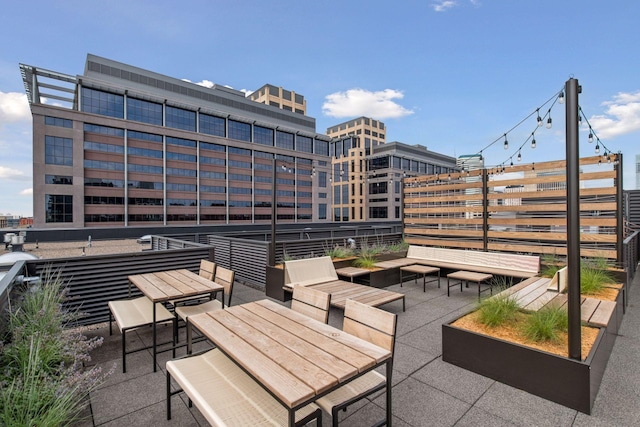 view of patio featuring outdoor dining space