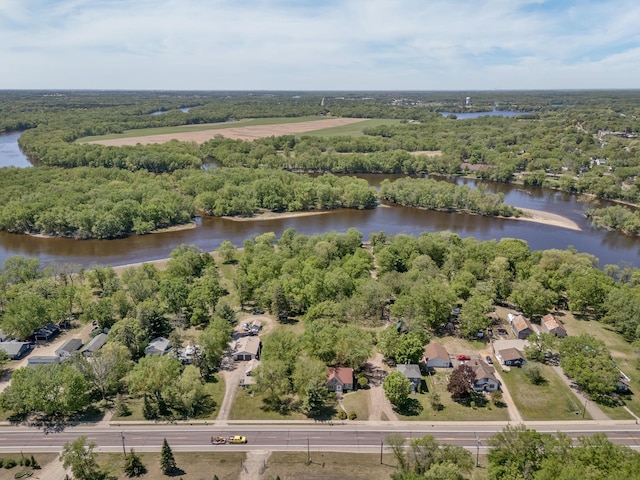drone / aerial view of a nearby body of water