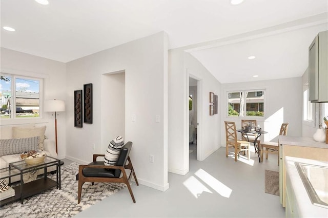 1808 Beach Dr SE, Forest Lake, MN 55025 - living area with recessed lighting and baseboards
