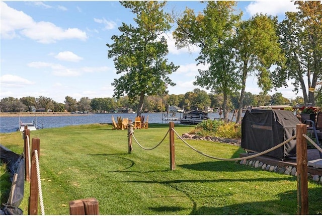 1808 Beach Dr SE, Forest Lake, MN 55025 - view of green lawn featuring a water view