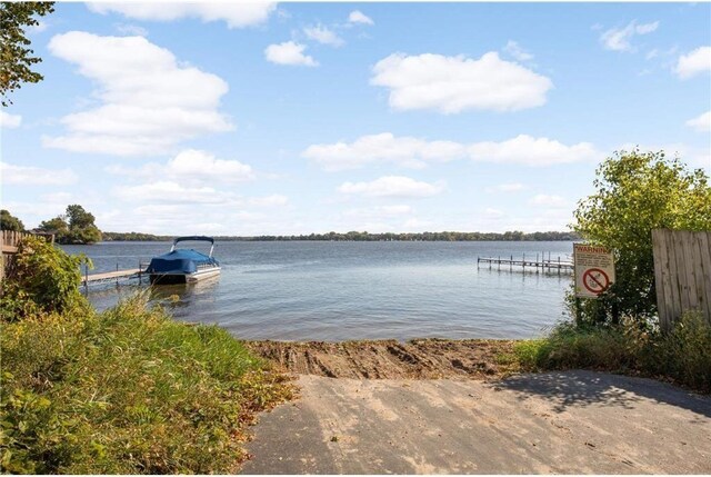 1808 Beach Dr SE, Forest Lake, MN 55025 - dock area with a water view