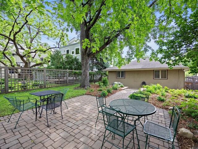 2532 Upton Ave S, Minneapolis, MN 55405 - fenced backyard with outdoor dining area and a patio area