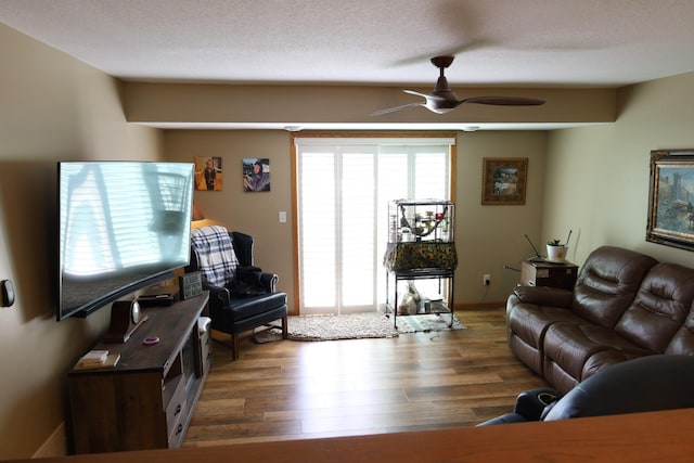 302 Pine St, Cannon Falls, MN 55009 - living room with wood finished floors and ceiling fan