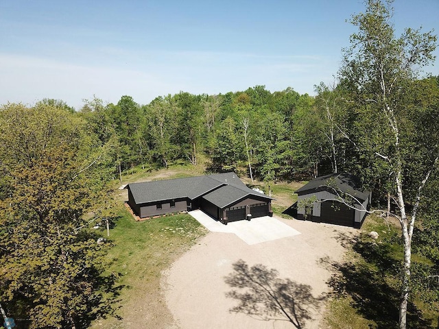 14840 Eaglewood Dr, Burlington Twp, MN 56501 - view from above of property with a heavily wooded area