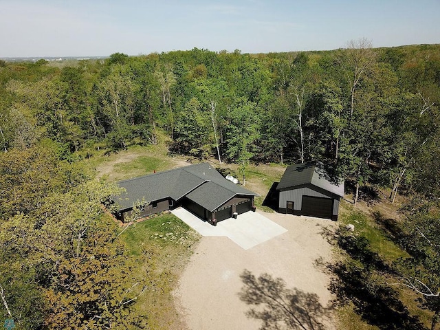 14840 Eaglewood Dr, Burlington Twp, MN 56501 - view from above of property with a forest