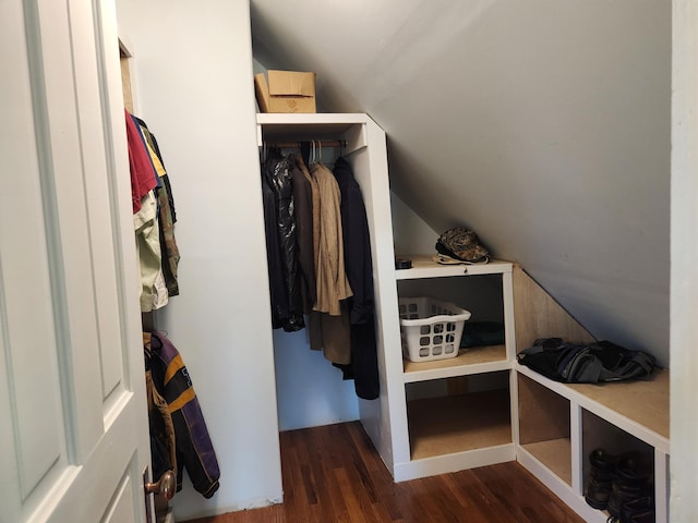 21 3rd St E, Ada, MN 56510 - spacious closet with lofted ceiling and wood finished floors