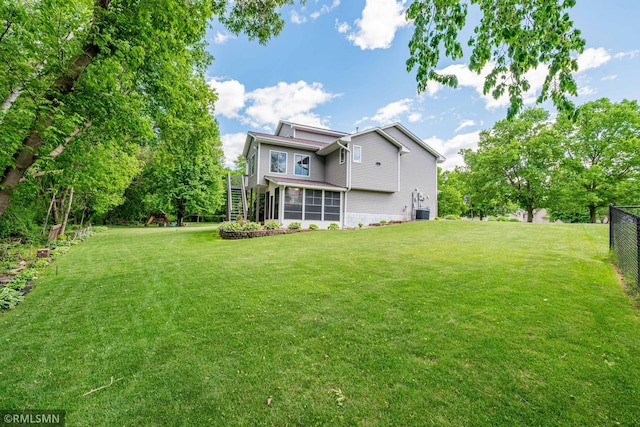 155 Palomino Ln, Lino Lakes, MN 55014 - view of yard featuring a sunroom
