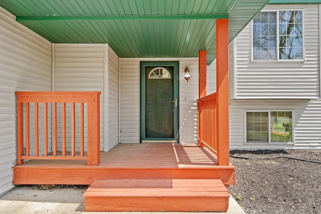 view of exterior entry