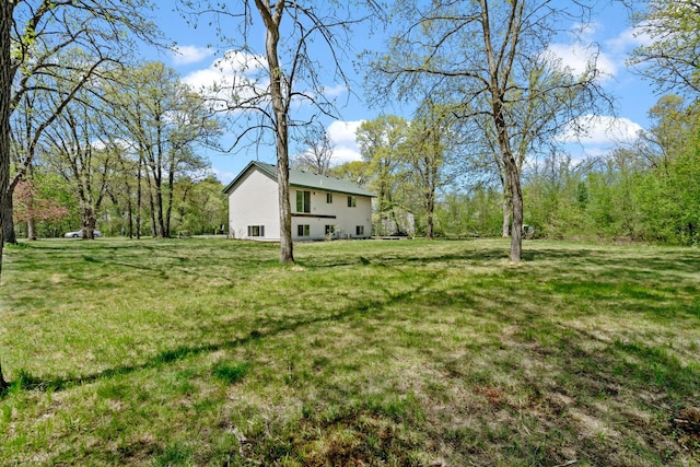 view of grassy yard