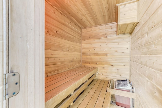 998 Saint Paul Ave, Saint Paul, MN 55116 - sauna with wooden walls and wooden ceiling