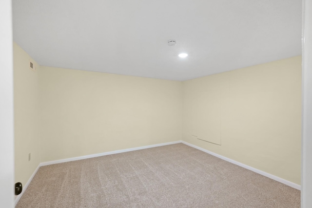 2756 Sunset Ln, Burnsville, MN 55337 - empty room with light carpet, baseboards, and recessed lighting