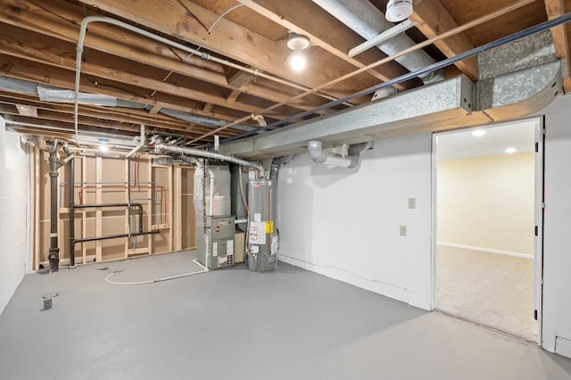 2756 Sunset Ln, Burnsville, MN 55337 - unfinished basement with water heater and heating unit