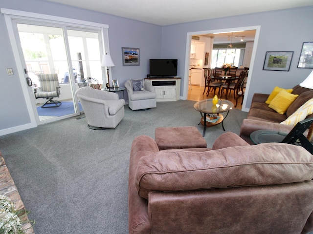 view of carpeted living room