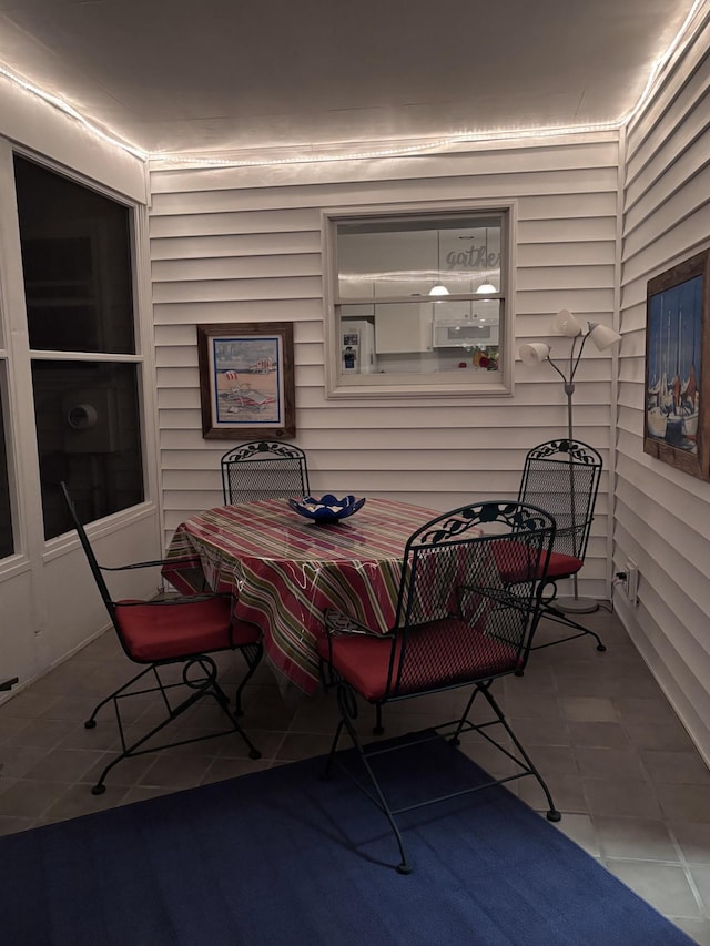 view of dining space