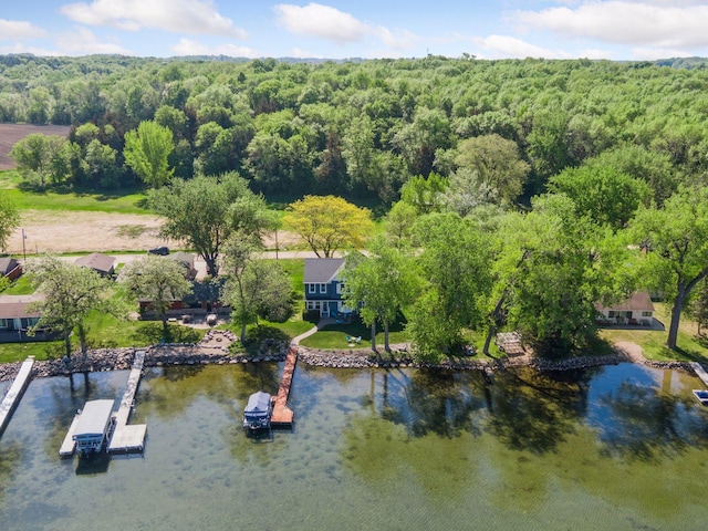 10547 Hollister Ave NW, Maple Lake, MN 55358 - aerial view of property and surrounding area with a heavily wooded area and a large body of water